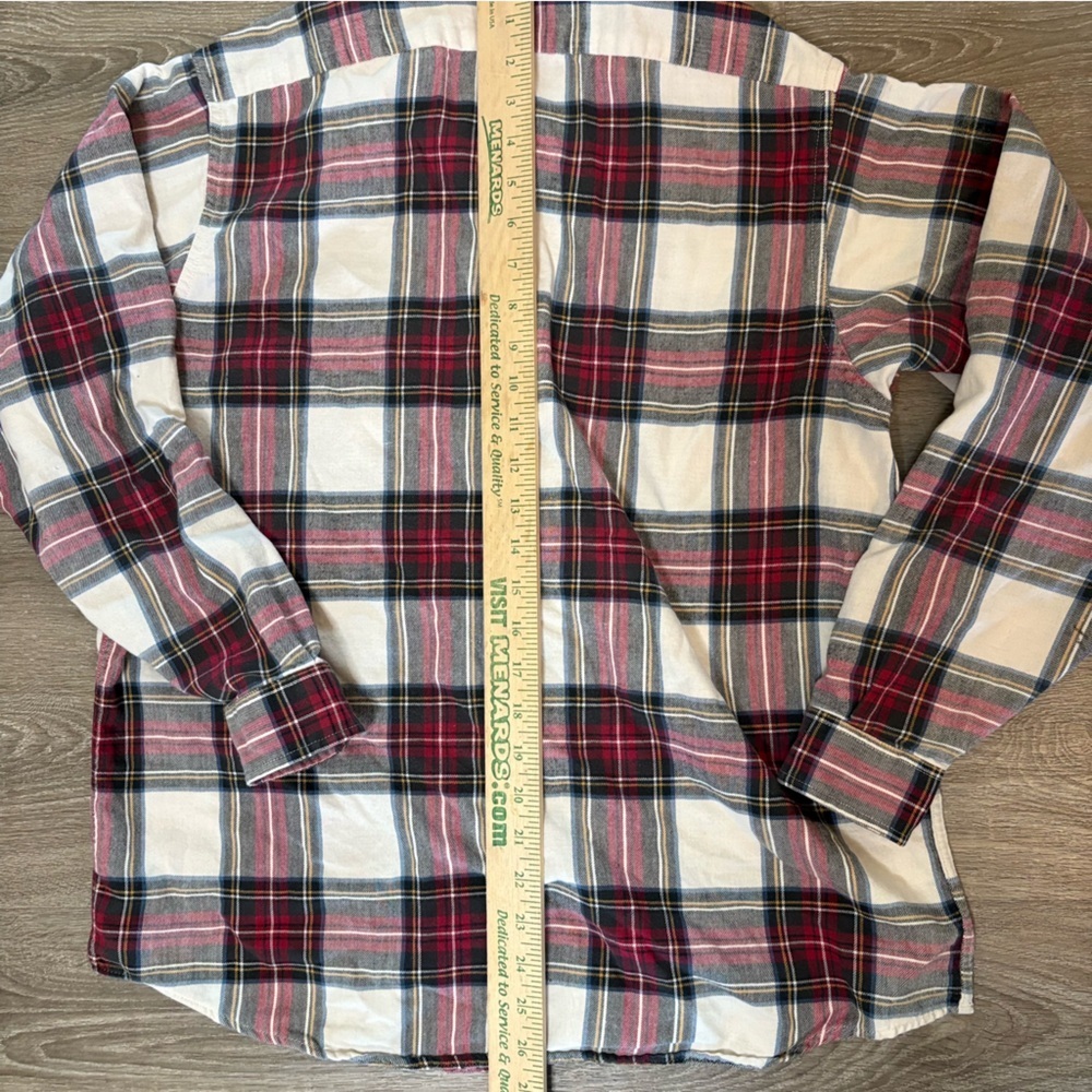 Vintage L.L.Bean Plaid Flannel Shirt Made in USA Size 12 - Picture 9 of 9
